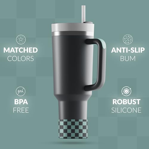 REUZBL Waves Silicone Bottle Boot Sleeve for Stanley Tumblers 20-40oz, Hydro Flask Tumblers, Simple Modern Tumblers, Iron Flask Tumbler, Similar Tumblers, Tumbler Water Bottle Accessory