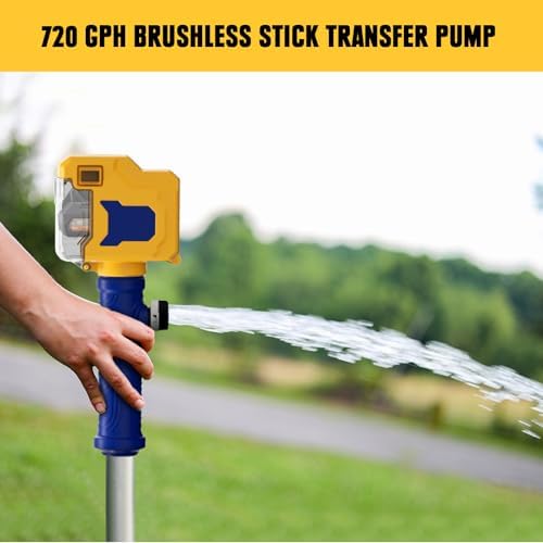 Cordless Stick Water Transfer Pump Compatible with Dewalt 20V Battery(Tool Only), 720GPH Brushless Stick Utility Pump for Pool Garden Pond
