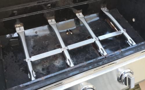 Grill Replacement Parts for Charbroil 463436215, 463436213, 463436214, 467300115, G432-001N-W1, G432-Y700-W1, G432-0096-W1, 16 7/8" Cooking Grate, Grill Burner Tube, Heat Plate Tent and Crossover Tube