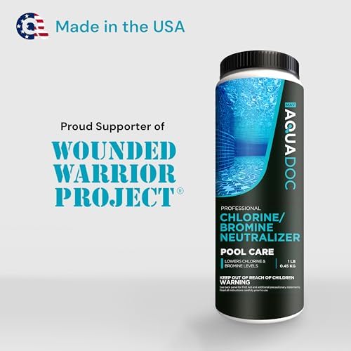 AquaDoc Bromine & Chlorine Neutralizer for Pool & Hot Tub - 1lb - Sodium Thiosulfate Formula to Reduce Chlorine & Bromine Levels - Made in The USA