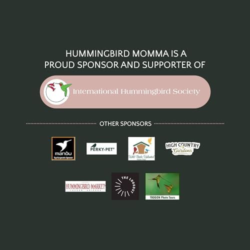 USDA Organic Hummingbird Nectar, Iron-Free, 12 x 8oz Concentrate Pouches, All-Natural, Dye-Free Nectar for Backyard Feeders, Bulk Hummingbird Food Mix for Outdoor Bird Lovers