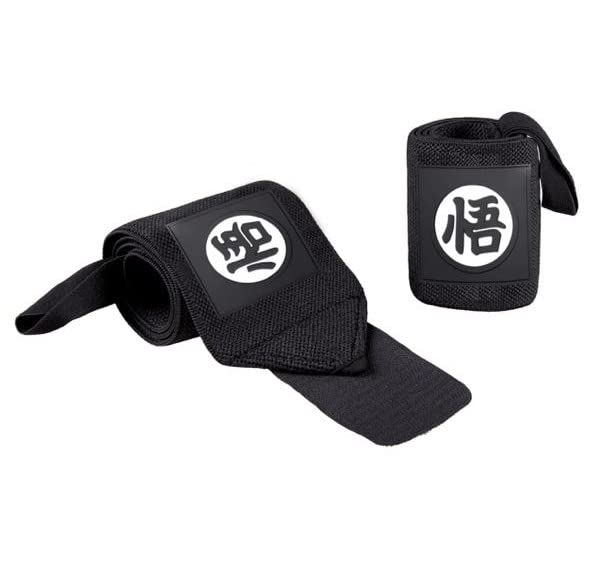 Anime Wrist Wraps Lifting Straps 24" for Men and Women - 1 Pair Each, Gym Accessories Support Weightlifting, Exercise, Strength Training, and Improve Workout (Black)