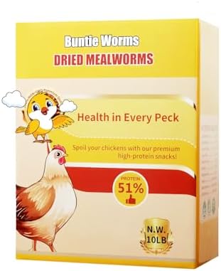 10LB Dried Mealworms, 100% Natural, Non-GMO Meal Worms, Dried for Chickens, Wild Birds, Reptile, Hamster, Hedgehog, Pigeon