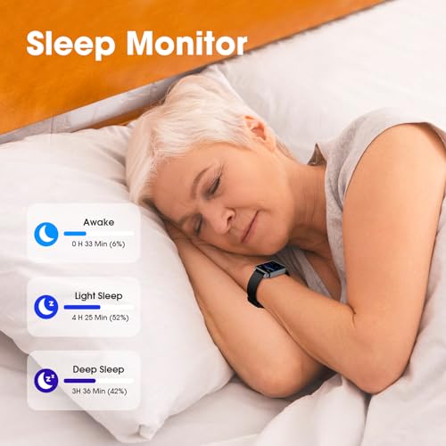 TYKOIT Pedometer Watch Senior Friendly No App/Phone Required, Waterproof Fitness Tracker Watch with Step Counter Calories/Sleep Tracker for Walking Running for Men Women