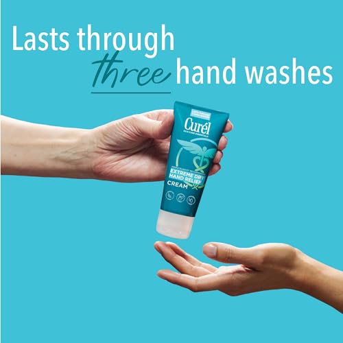 Curel Extreme Dry Hand Relief, Dermatologist Recommended, Long-Lasting Cream For Dry Hands, Paraben Free, Fragrance-Free Hand Lotion, 3 Oz, Pack of 3 (9 Oz Total)