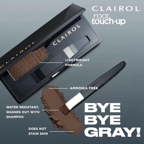 Clairol Root Touch-Up Temporary Concealing Powder, Black Hair Color, Pack of 1