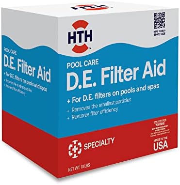 HTH 67121 Swimming Pool Care D.E. Filter Aid, Improve Filtration Efficiency and Water Clarity, 10lb