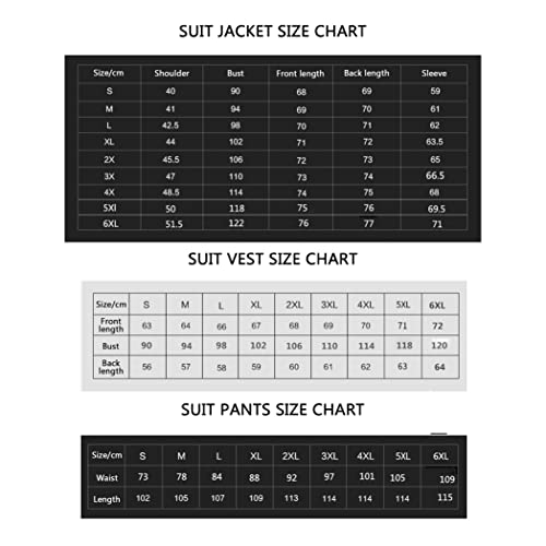 Men's Wedding 3 Piece Suits Slimming One Button Shawl Lapel Business Blazer Formal Dinner Party Jacket Vest Pants (Black,Small)