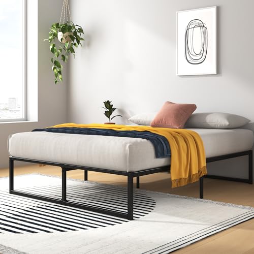 ZINUS Lorelei 14 Inch Metal Platform Bed Frame, Steel Slat Support, No Box Spring Needed, Eco Friendly WonderBox(TM) Packaging, 12.4” Underbed Storage, Easy Assembly, Black, Full