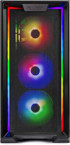 Skytech Nebula Gaming PC Desktop, Ryzen 5 9600X 3.9 Ghz (5.4GHz Turbo Boost), NVIDIA RTX 4060 8GB GDDR6X, 1TB SSD, 16GB DDR5 RAM 5200, 650W Gold PSU, Wi-Fi, Win 11 Home