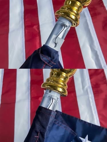 American Flag 2.5x4 Ft Pole Sleeve Banner Style-Embroidered Stars,Sewn Stripes,UV Protected,Heavy Duty Durable Polyester USA US Outdoor Indoor Flags (Pole NOT Included)