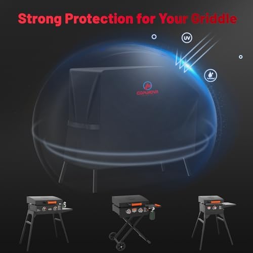 Comnova Griddle Cover for Blackstone 22 Inch 17 Inch Griddle with Hood and Stand - 600D Flat Top Grill Cover for Blackstone 22" 17" Griddle on Stand and 22" Adventure Ready, Heavy Duty & Waterproof
