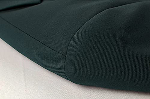 Casual 2 Button Suits for Men Slim Fit Notched Lapel Business Sets Solid Color Wedding Formal Jacket Vest Pants (Green,Medium)