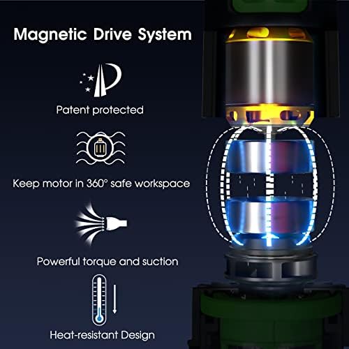 All in ONE Rechargeable Pool & Spa Vacuum 90 Mins Working for Hot Tub, Small Above Ground&Inground Pool, Magnetic Drive Tech, Spa Skimmer Net, Brush,25µm Ultra Fine Mesh Filter