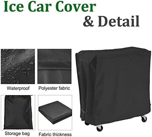 AKEfit Patio Cooler Cart Cover,Waterproof Ice Chest Cart Cover Fits 65-80 Quart Patio Party Ice Chest Rolling Cooler