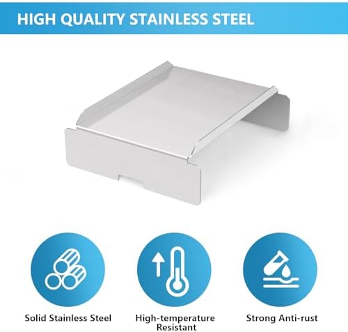 Stainless Steel Grill Heat Baffle Diffuser Replacement for Pit Boss 700 820 850 1000 1150 1250 1300 1600 Series Pellet Smoker Grill Accessories etc.,Modified Flame Tamer for Pit Boss Heat Deflector