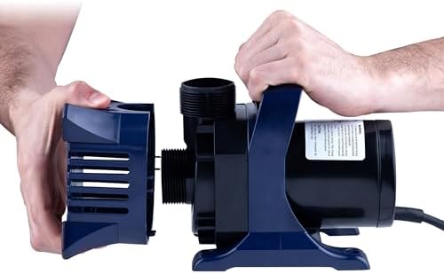Alpine Corporation 2100 GPH Submersible Water Pump with 33 FT Cord and Adapters for Ponds, Fountains, Waterfalls, and Water Circulation, 192 Watts 20 FT Lift Quiet Operation Vertical/Horizontal