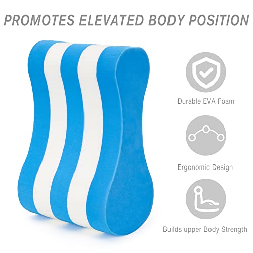 NEAGLORY 5 Pieces Water Aerobics Set Aquatic Exercise Set Pool Fitness Equipment Foam Water Dumbbell, Swim Kickboard, Pull Buoy, Aquatic Swim Belt for Water Exercise, Blue