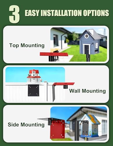 XDW-GIFTS Bird House Pole, 1 Pack 92 Inch Metal Bird Feeder Pole for Outdoor, with 5-Prong Heavy Duty Base for Birdhouse Mounting, Weather Station