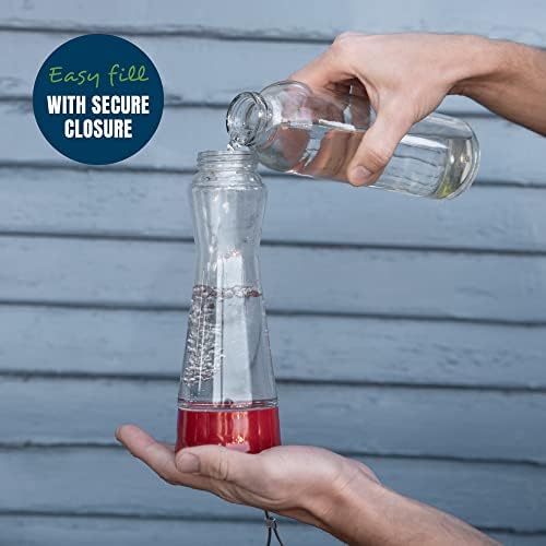 MEKKAPRO Two-Pack Hummingbird Feeders for Outdoors Hanging Made from Glass, 10oz, Hanging 5 Nectar Feeding Stations, Top Fill Hummingbird Feeder, Bright Red, Backyard Feeder (10 Ounce - 2 Pack)