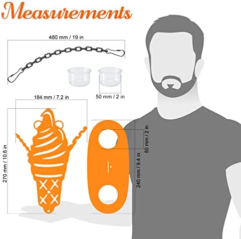 Oriole Metal Bird Feeder for Outdoor Jelly and Oranges, Baltimore Oriole Jelly Bird Feeder with Ice Cream Design for Outdoors Hanging (Orange)