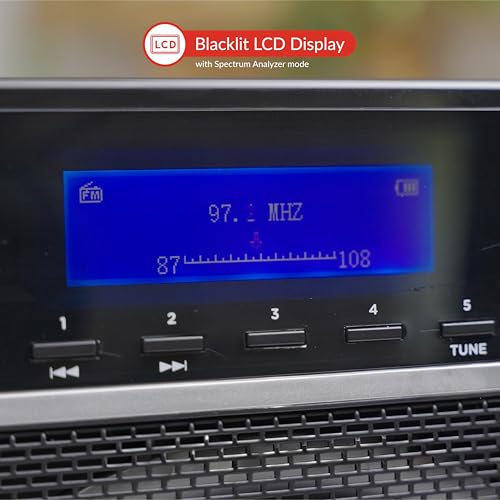 Aiwa Exos-10 Portable Bluetooth Speaker, 200W RMS Power, 6.5” Subwoofer, Deep Bass, Party Sync, Backlit Display, FM/BT/USB/AUX, Remote Control, Carry Strap, Bluetooth V5.0