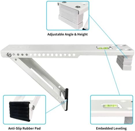 Window Air Conditioner Support Bracket, Universal AC Unit Window Brackets Light Duty, Up to 85 lbs.