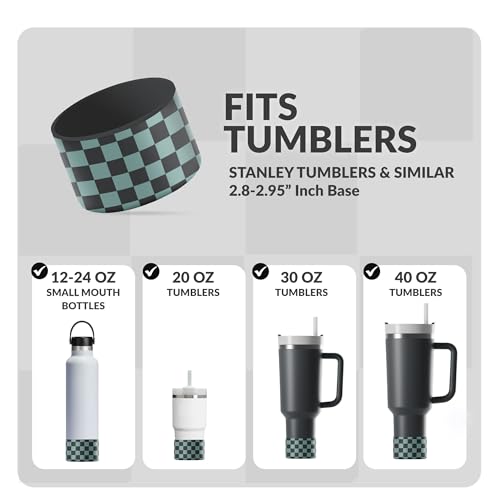 REUZBL Waves Silicone Bottle Boot Sleeve for Stanley Tumblers 20-40oz, Hydro Flask Tumblers, Simple Modern Tumblers, Iron Flask Tumbler, Similar Tumblers, Tumbler Water Bottle Accessory