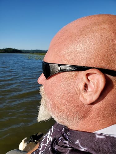 Fishoholic Polarized Fishing Sunglasses (8 Color Options) - Free Hard Case & Pouch - UV400 - Great Fishing Gift for Dad Son (ICE-BLU)