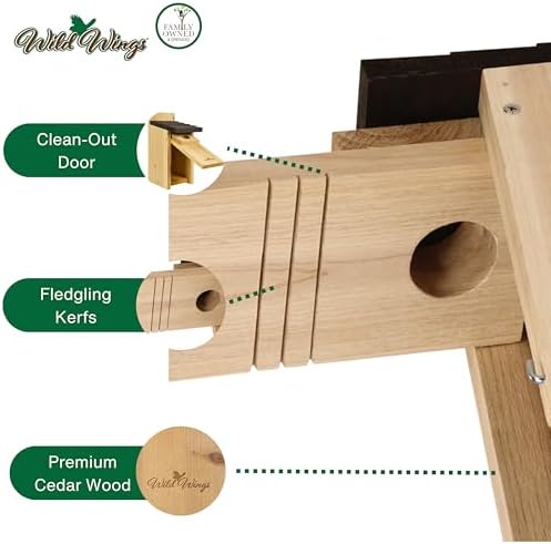 Wild Wings WWCH3 Cedar Blue Bird Box House