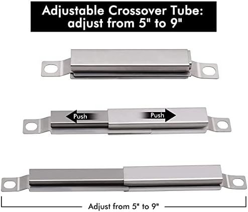 Grill Replacement Parts for Charbroil Advantage Series 3 Burner 463343015, 463642116, 463435115, 463436815, 463335115 Gas Grills, Stainless Pipe Burner, Heat Plate, Carryover Tube, Igniters.