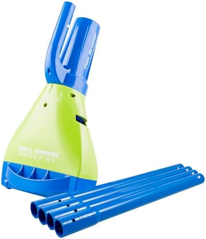 POOL BLASTER Aqua Broom Sweep XL Cordless Rechargeable Pool Vacuum for Hot Tub, Spa & Spot Cleaning in Above Ground & Inground Pools, 40 Min Run Time, Pole Set, Battery-Powered Hot Tub Vacuum Spa Vac