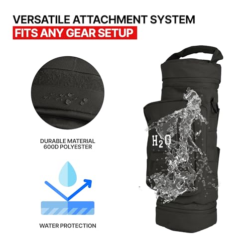 Orca Tactical Molle Water Bottle Pouch - Molle Water Bottle Holder Fits Most 32 and 40 oz Bottles - Water Bottle Pouch for Backpack - Thicker Insulated Water Bottle Holster Keeps Drinks Cooler Longer