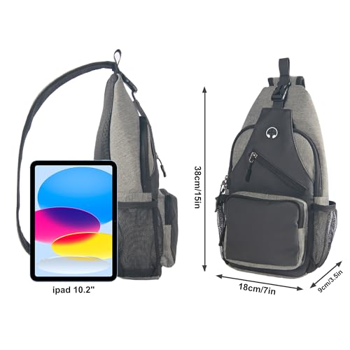 Javolto Crossbody Bags Sling Backpack,Multipurpose Cross body Shoulder Bag for Men and Women Chest Bag Travel Hiking Daypack-Pink