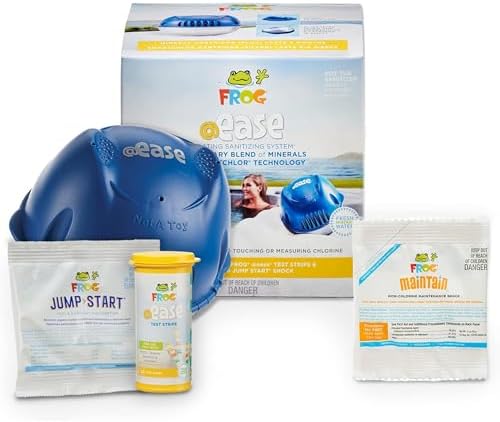 FROG @Ease Floating System for Hot Tubs with 1 Pack of FROG Maintain - Self-Regulating Hot Tub Sanitizer - Hot Tub Maintenance System with Sanitizing Minerals & SmartChlor Technology