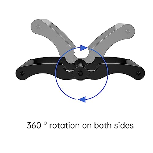 AimiDream V Bar Landmine Handle Attachment for Barbell Bar, Solid Multi-Grip Landmine Handle Attachment with Non-Slip Rubber Handle, Fits Olympic Bars Strength Training Bars,Black