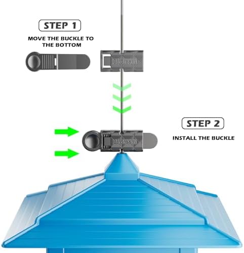 Birdream 2 Pack Bird Feeders for Outdoors Hanging - 7LB Total Capacity Classic Courtyard Design Fun Assembly Large Bird Feeder, Attracting Wild Birds Cardinals Goldfinches Sparrows - Blue