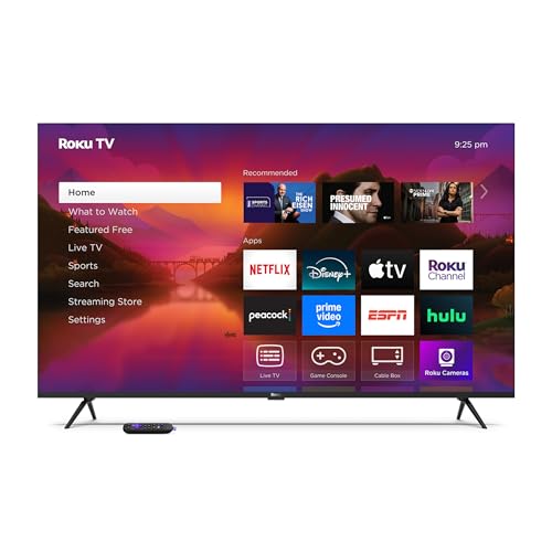 Roku Smart TV 2025 – 65-Inch Plus Series, Mini-LED TV – RokuTV with Enhanced Voice Remote – Flat Screen 4K QLED Television with Dolby Vision & Wi-Fi for Streaming Live Local News, Sports