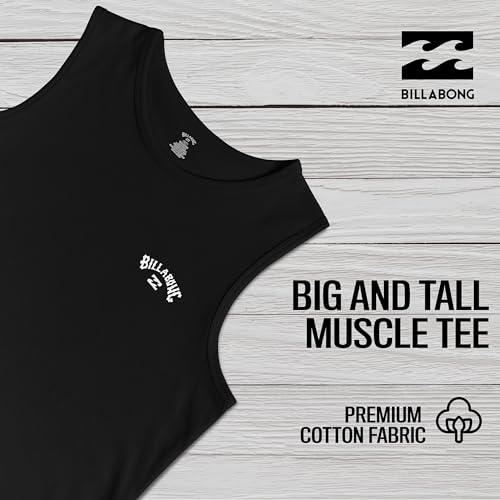Billabong Big and Tall Sleeveless Shirts for Men - Cotton Mens Muscle T Shirts White