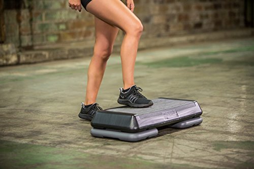 The Step (Made in USA) Original Aerobic Platform – Circuit Size Grey Aerobic Platform and Original Black Risers