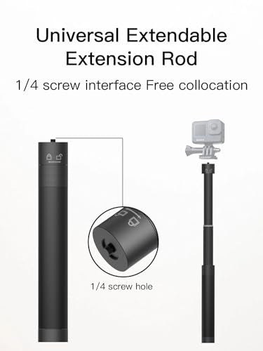 AOCHUAN 3-Axis Gimbal Stabilizer for Smartphone Smart X2 Black AI & E10 Extension Rod & P02 Magnetic Fill Light