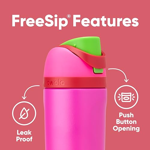 Owala FreeSip Insulated Stainless Steel Water Bottle with Straw for Sports and Travel, BPA-Free, 24oz, Foggy Tide