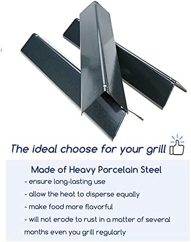 Utheer 7635 Flavorizer Bars 15.3 inch for Weber Spirit I & II 200 Series (2 Burners), Spirit E210 E220 S210 S220 with Front Control Knobs, Grill Replacement Parts for Weber 16 GA Porcelain Heat Plate