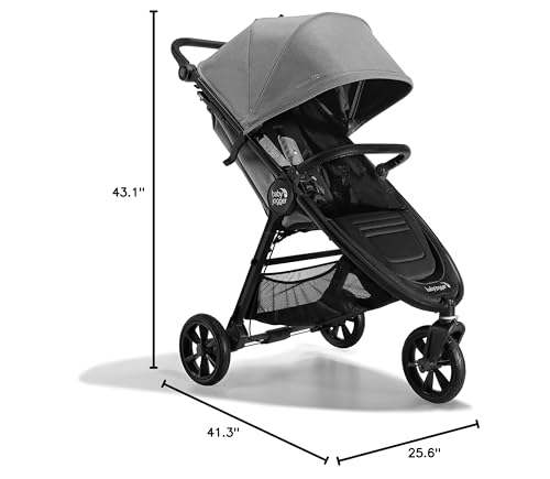 Baby Jogger City Mini GT2 All-Terrain Lightweight Stroller with Forever Air Tires One-Hand Fold and All-Wheel Suspension Pike Exclusive Includes Belly Bar Leatherette Handlebar & Premium Fabric