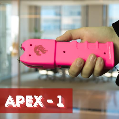 Odds Shifter - Stun Gun for Self Defense and Emergency Whistle - 1.62 uC, 120 Lumens, Anti Grab Technology - Flashlight - Self Defense Weapons Duo