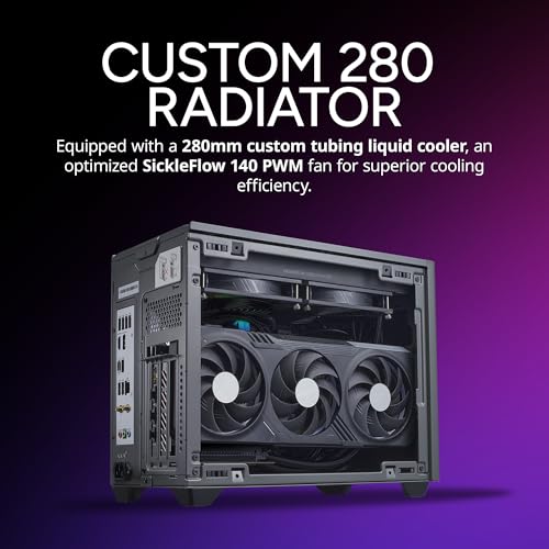 Cooler Master NR2 Pro Mini ITX – Intel Ultra 7 265F 2.4GHz (5.3 GHz Turbo) | Gigabyte RTX 5070 16GB & B860I AORUS PRO ICE| 32GB DDR5 6000MHz | 2TB Gen4 M.2 | WiFi | Windows 11 | 280mm AIO Gaming PC