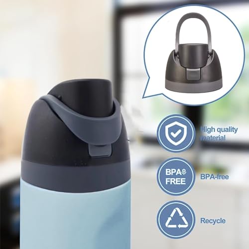 Replacement Cap for Owala Freesip, One-Touch Water Bottle Top Cap Compatible with Owala Cup 16oz 24oz 32oz 40oz, BPA-Free Replacement Accessory for Owala Free Sip, No Leak, Off-White. (1 black)