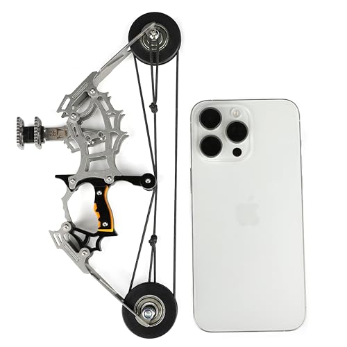 AMEYXGS 8.8 inch Mini Compound Bow Stainless Steel includes 4/12 Arrows and Target Paper (bow and 4 arrow)