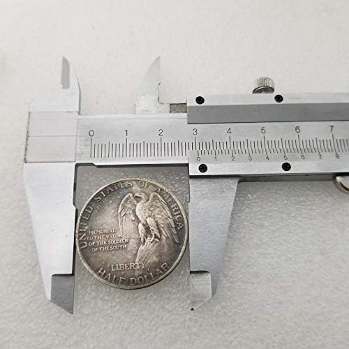 Antique Silver Dollar Coins, 1925 Stone Mountain Memorial Half Dollar Silver Coins, Old Coin for Collectors, American Historical Culture Ancient Coin Collection History Buffs