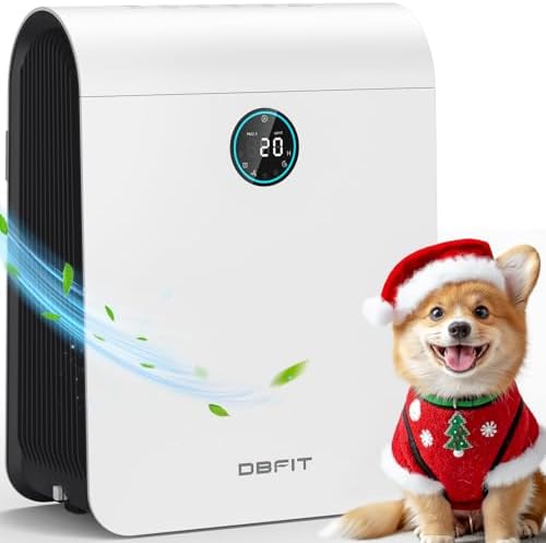 Air Purifiers for Home Large Room Up to 2390 ft² with PM 2.5 Display Air Quality Sensor, DBFIT H13 HEPA Air Purifier with Washable Filter, Auto Mode, Air Cleaner for Smoke Dust Pollen Pets Hair Odor